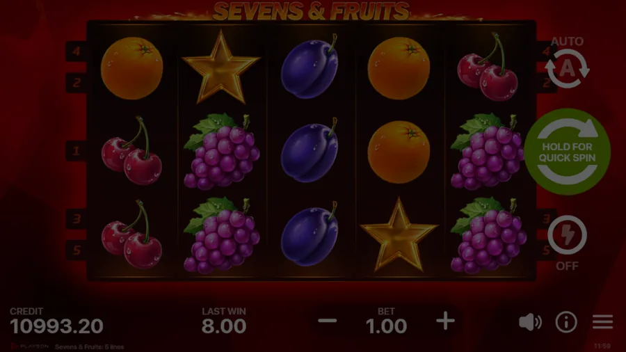 Sevens & Fruits demo play